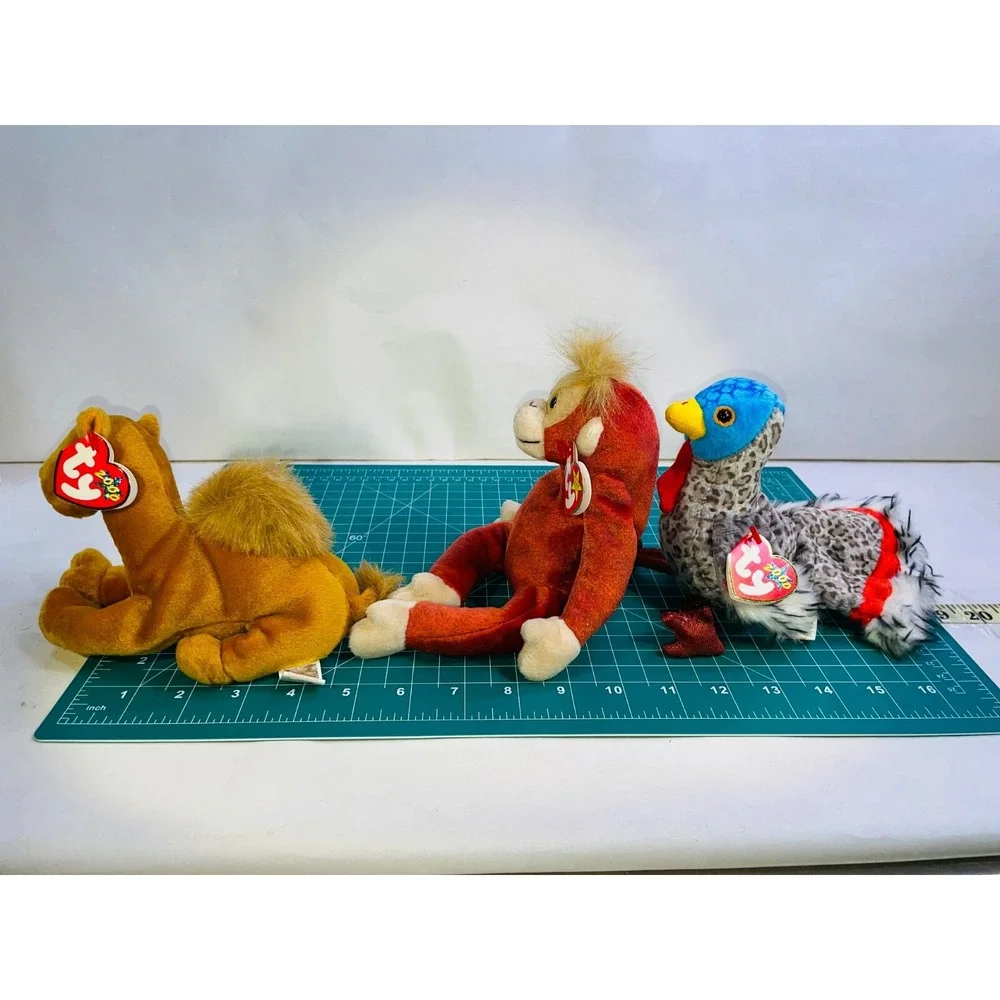 Ty Beanie Baby Camel Niles Monkey Schweetheart Turkey Lurkey Plush Animals Tags